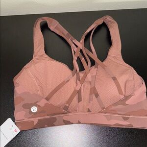lululemon athletica Women's Brown Camo Sports Bra